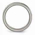 thumbnail image 2 of Titanium Ridged Edge 8mm Laser Design Brushed & Polished Band, 2 of 9