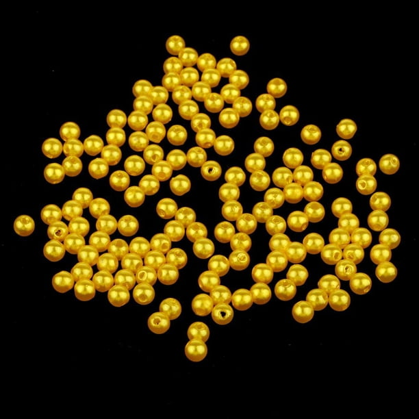 150pcs Carp Sea Fishing Beads Freshwater Saltwater Fishing Rigs s for  Attracting Hungry Fish Yellow 5mm 
