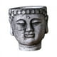 thumbnail image 1 of Maceta de cemento con forma de cabeza de Buda, soporte novedoso para brochas de maquillaje, adorno para plantas Gris de piedra, 1 of 9