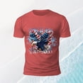 thumbnail image 6 of adaychics Mens Patriotic T Shirts 250 Years Eagle Short Sleeve Crewneck Casual Summer Flag Graphic Tees for Travel, 6 of 8