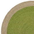 thumbnail image 4 of SAFAVIEH Natural Fiber Cebrail Braided Jute Area Rug, Green/Natural, 4' x 4' Round, 4 of 5