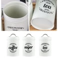 thumbnail image 5 of Set of 3 Sugar Canister Set Metal Storage Tins Jars with Bright White, 5 of 8