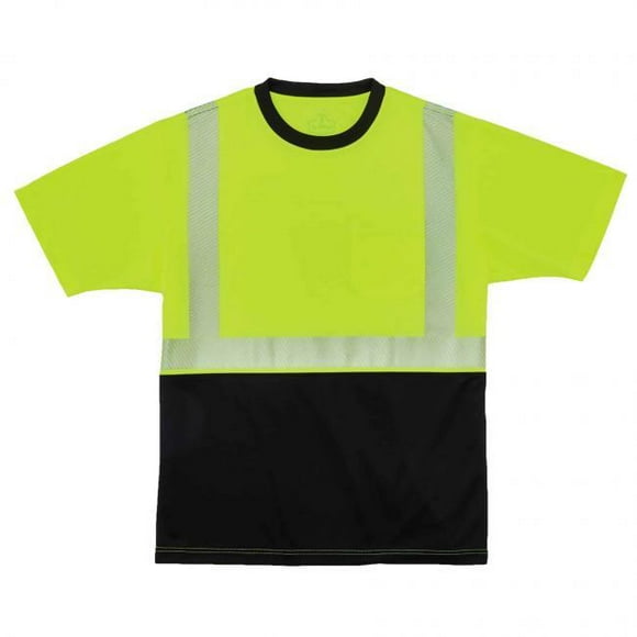 T-Shirt Performance Frontal Noir de Type R Classe 2&44; Lime - Petit