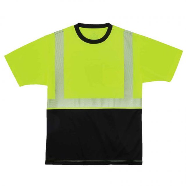 T-Shirt Performance Frontal Noir de Type R Classe 2&44; Lime - Petit