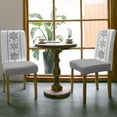 thumbnail image 3 of Chair Covers for Dining Room Set of 8,Christmas Snowflake Stretch Seat Protector Removable Washable Chairs Slipcovers for Kitchen Banquet Wedding Hotel,Classic Red Geometric Stripes, 3 of 6