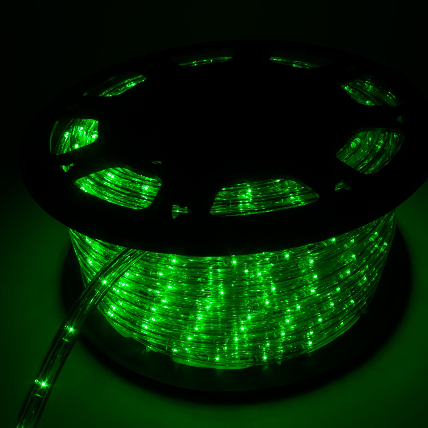 Walcut 150Ft 2 Wire LED Rope Lights, Green Lights with Clear PVC Jacket