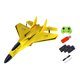 thumbnail image 1 of Avión de combate a control remoto de 2 canales, modelo de planeador a control remoto para niños y adultos de 8 a 12 años. amarillo 3 batería, 1 of 9