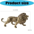thumbnail image 3 of Brass Figurines Lions Statues Shelf Decors Accent Lions Decorative Objects Tabletop Centerpieces for Home Decors, 3 of 8