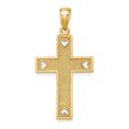 thumbnail image 4 of FJC Finejewelers 10 kt Yellow Gold I LOVE JESUS Cross with Hearts Charm 25 mm, 4 of 6