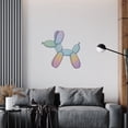 thumbnail image 2 of Multicolored Rainbow Gradient Balloon Dog Sculpture Decoration Sticker 19" x 20" Jeff Koon's Balloon Art Design Easy To Apply Home Living Room Vinyl Wall Decal - Kids Bedroom Removable Wall DÃ©cor, 2 of 4