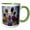 Green/White, variant on 3drose, Red, Blue, Yellow, Green Ride at Amusement Park, 11oz Mug