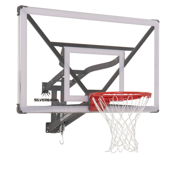 Silverback Sbx 54 Wall Mounted Adjustable Height Basketball Hoop With Quick Play Design Com - Basketball Hoop Wall Decor