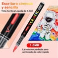 thumbnail image 3 of Plumones Acrílicos 60 Colores Punta Brush – Tinta Acrílica Líquida, Marcadores Acrilico para Roca, Madera, Vidrio, Tela, Lienzo y Más – Rotuladores Acrílicos de Pintura, 3 of 4