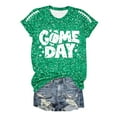 thumbnail image 4 of Womens Sequin Football T-Shirts 2025 Game Day Casual Loose Short Sleeve Tees Crewneck Vintage Fashion Tops, 4 of 5