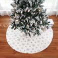 thumbnail image 4 of Falda redonda para árbol de Navidad con copos de nieve, 78/90/120CM, esponjosa para decoración navideña de invierno (multicolor, 78CM), 4 of 5
