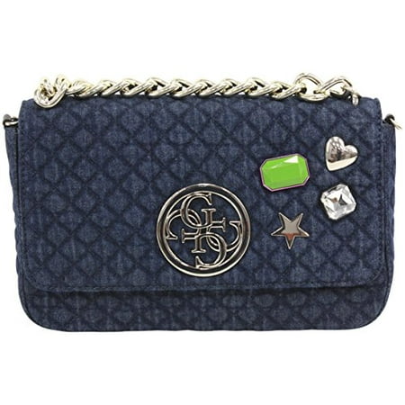 Guess G Lux Quilted Denim Crossbody Flap Hobo Bag Handbag This On Opens A Dialog That Displays Additional Images For Product With The Option To Zoom In Or Out