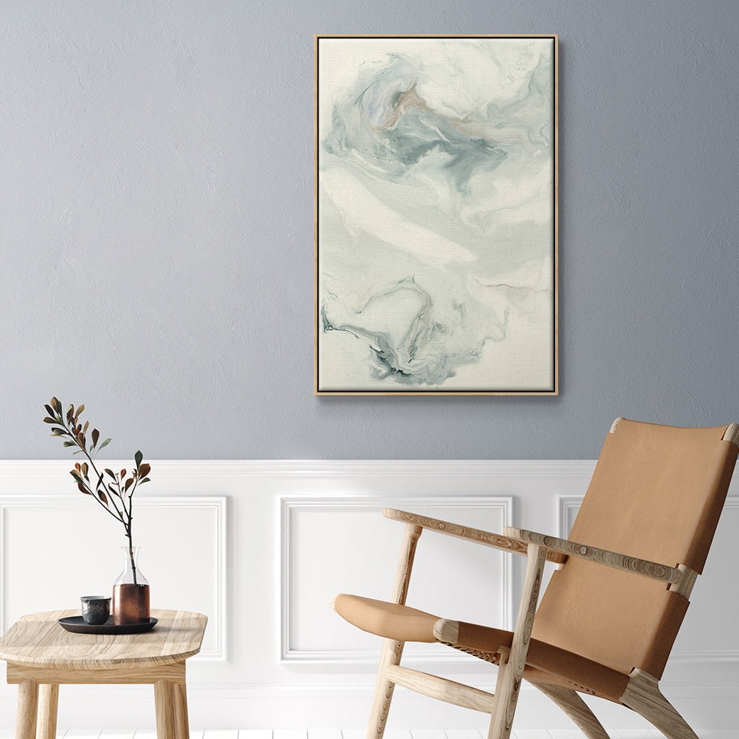Untitled Framed Premium Gallery Wrapped Canvas - Ready to Hang - 25 x 37 - Natural Wood Floating Frame