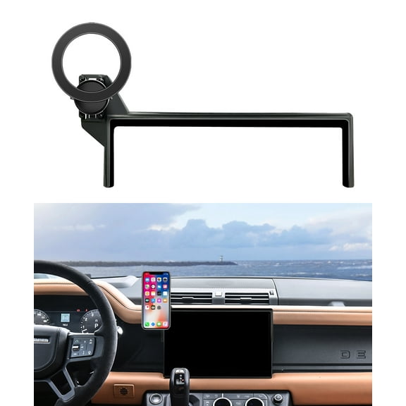 MaserWeller Car Phone Holder for 2022-2025 Land Rover Defender Accessories 11.4-Inch Screen Fixed Clip, 360° Rotation Phone Mount Compatible with MagSafe, Cell Phone Holder Does Not Affect Air Vent