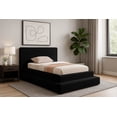 thumbnail image 2 of Meridian Furniture Drew Black Corduroy Twin Bed, 2 of 8