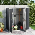 thumbnail image 5 of vidaXL Tool Shed Outdoor Storage Shed with Lockable Door Galvanized Steel, 5 of 18