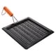 thumbnail image 2 of GOOHOCHY Parrilla compacta para acampar, parrilla universal de acero inoxidable con mango de madera, ideal para cocinar y asar al aire libre., 2 of 8