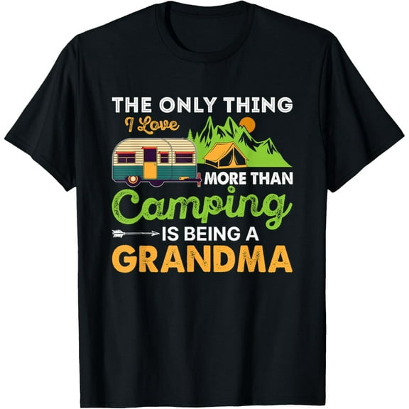 Camp Grandma Retro Vintage Outdoor Tee Women's Camping T-Shirt