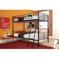 DHP Convertible Twin over Twin Metal Bunk Bed, Black
