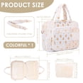 thumbnail image 5 of Large Hanging Toiletry Bag for Women Waterproof Travel Makeup Organizer with 4 Compartments Colorful Floral, 5 of 10