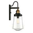 thumbnail image 5 of Macauley 1-Light Outdoor Wall Lantern in Vintage Black with Warm Brass, 5 of 5