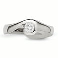 thumbnail image 4 of Chisel Stainless Steel Polished CZ Ring, 4 of 7
