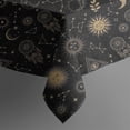 thumbnail image 5 of Black Gold Sun Moon Triangle Dreamcatcher Pattern Square Tablecloth,Waterproof Square Table Cover,Wipeable Spillproof Washable Table Cover for Home Kitchen Party Decor 52"x52"(132x132cm), 5 of 6