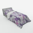 thumbnail image 2 of Ambesonne Floral Bedding Set 3 Pcs, Foliage Leaves Purple, Twin, Lavender Lilac Beige, 2 of 2