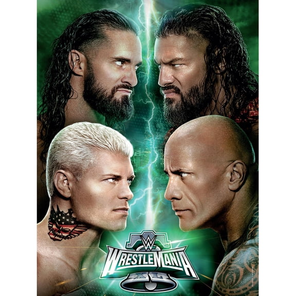 WWE WrestleMania 40 18" x 24" Night 1 Main Event Match-Up Graphic Photograph