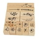 thumbnail image 4 of Sellos de madera, 22 piezas Sello de goma de madera Juego de sellos de goma para plantas Sellos de goma Innovación moderna, 4 of 12