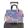 thumbnail image 2 of 16" Laptop Briefcase for Work Travel Laptop Shoulder Bag Carrying Handbag Laptop Case Pink and White Hearts Pattern, 2 of 8