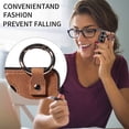 thumbnail image 3 of SaniMore Case for Samsung Galaxy S23 FE, PU Leather Durable [Back Card Slots] Wristlet Kickstand Buckle Protective Bumper Cover Shockproof Anti-fall/Anti-scratch for Ladies, Brown, 3 of 10