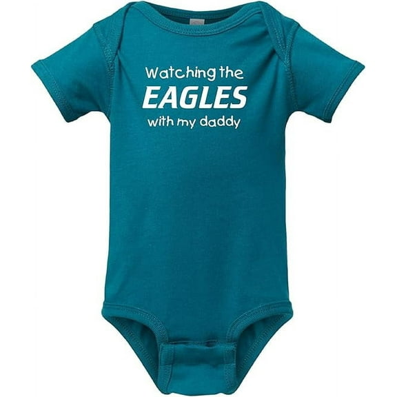 Watching Eagles with my Daddy Baby Bodysuit (Newborn)