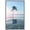 BASE07-2015-WASH-VEE04, variant on PixonSign Framed Canvas Print Wall Art Neon Pink and White Minivan at Beach Coastal Ocean Photography Realism Bohemian Scenic Colorful Multicolor for Living Room, Bedroom, Office - 16"x24" White