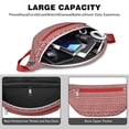 thumbnail image 4 of Fanny Pack Red Christmas Folk Pattern Waist Pack Bag,Running Cross Bag,Waterproof Large Fanny Packs for Women Men for Travel Running Hiking Cycling, 4 of 6