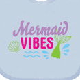 thumbnail image 4 of Inktastic Mermaid Vibes with Tail and Seashell Girls Baby Bib, 4 of 4