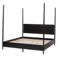 thumbnail image 5 of Baxton Studio Tamra Four-Poster Platform Bed Black Wood Bed Frame King, 5 of 6