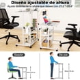 thumbnail image 4 of Escritorio Portátil, Mesa para Laptop, Escritorio de Computadora con Repisas, Escritorio de Pie Altura Ajustable con Ruedas, Home Office, Blanco, 4 of 4