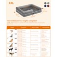 thumbnail image 5 of Feandrea Cama para Perros, Cama Ortopédica para Perros, Cama para Perros Grande, Impermeable, Funda Extraíble y Lavable, Sofá para Perros con Fondo Antideslizante, Bordes Elevados, 48 ​​x 33 x 8 Pulga, 5 of 5