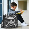 thumbnail image 6 of Haosy 3 Ring Zipper Binder with Shoulder Strap Waterproof Trapper Keeper 2 Inch D-Ring 500 Sheets Capacity, Skull Pixel Art, 6 of 8