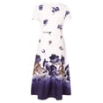 thumbnail image 1 of UPPADA Robe Maxi d'Été pour Femme à Imprimé Floral, Col Ras du Cou, Robe Bohème de Plage Tendance, Robe Longue Décontractée pour Fête, Cadeaux d'Anniversaire, Robe d'Été Décontractée Bleue, TTTG, 1 of 5