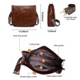 thumbnail image 2 of AUYOCO Bolso bandolera de piel vegana para mujer, bolso cruzado con correa para guitarra, bolsillos con cremallera, bolso de hombro, 2 of 5