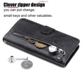 thumbnail image 5 of Wallet Case for Samsung Galaxy S26 Ultra with Zipper Pocket & Card Slots – Stand Function Black, 5 of 5