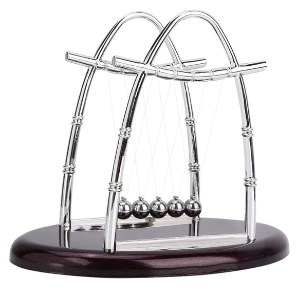 NFTIGB Newton's Cradle Balance Balls L Large Size - Educational Science Pendulum Physical Stress Relief Toy Desk Ornament Home Office Table Decoration (10.6 inches / 27 cm)