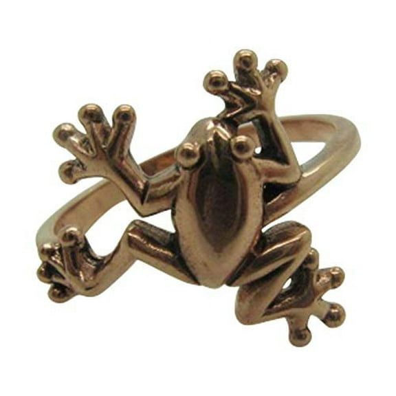 Size 8 Solid Copper Ring CRI391 - 5/8 of an inch wide x 5/8 of an inch long.