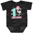 thumbnail image 3 of Inktastic 1st Birthday with Flamingo Stars and Hearts Girls Baby Bodysuit, 3 of 5